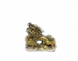 Γούρι feng shui 2024 Χρυσός κινέζικος δράκος  διακοσμητική φιγούρα-6 εκ