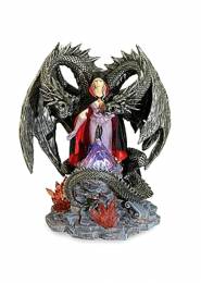 Mother of Dragons Μαγισσα με  δράκο διακοσμητική φιγούρα - 22 εκ