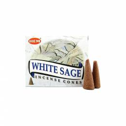 Αρωματικοί κώνοι Φασκόμηλο-White Sage-ενεργειακός καθαρισμός-προστασία-θεραπεία -10 τεμ