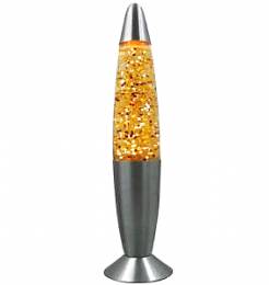 Ατμοσφαιρική λάμπα ρεύματος με Glitter lamp-πορτοκαλί - 34cm