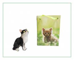 Γάτα διακοσμητική φιγούρα σε σακούλα δώρου -5,6 εκ