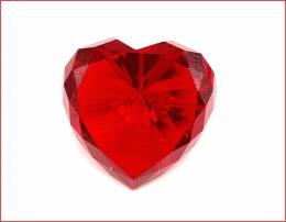 Κρύσταλλο Feng Shui Καρδιά-Τύχη-Έρωτας-Πάθος-Σεξουαλικότητα- 5 εκ