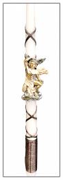Λαμπάδα Πάσχα με διακοσμητικό μάγνητη θεός Ολύμπου  Ερμής-35 εκ