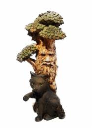 Μαγικό δέντρο με Γάτα νεραιδοχώρας  διακοσμητική φιγούρα-19 εκ