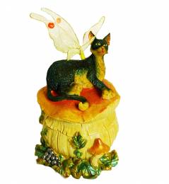Νεράιδα Γάτα Κουμπαράς-διακοσμητική φιγούρα -18 εκ