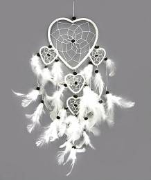 Ονειροπαγίδα Καρδιά λευκή 40 cm