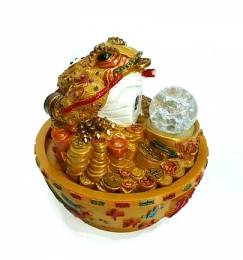 Συντριβάνι Feng Shui- Βάτραχος Ευημερίας- Πλούτου-  20 cm