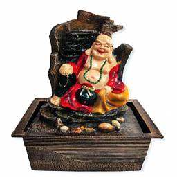 Συντριβάνι feng shui Βούδας Ροή Τύχης -Πλούτος-Υγεία  23 cm