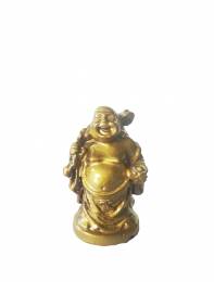 Τυχερός γελαστός χρυσός Βούδας φιγούρα -5 εκ