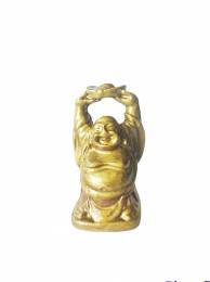 Τυχερός γελαστός χρυσός Βούδας φιγούρα -5 εκ